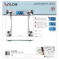 Pèse-personne numérique Taylor, mesure précise jusqu'à 200 kg, plateforme stable, fonction batterie, design clair Pèse-personne numérique Taylor, mesure précise jusqu'à 200 kg, plateforme stable, fonction batterie, design clair