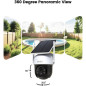 Caméra Solaire AOSU Extérieure Sans Fil 2K Vision Nuit Couleur Suivi Humain 360° Surveillance