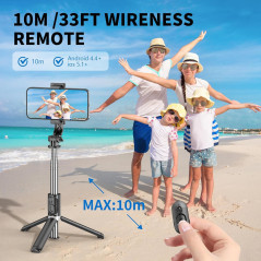 Selfie Stick Trépied Tout-en-Un Portable avec Télécommande