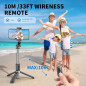 Selfie Stick Trépied 3-en-1 Extensible & Portable avec Télécommande Sans Fil Compatible iPhone et Android Selfie Stick Trépied 3-en-1 Extensible & Portable avec Télécommande Sans Fil Compatible iPhone et Android