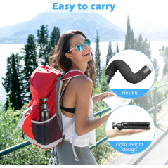 Ubeesize Portable Flexible Phone Tripod with Wireless Remote & Clip