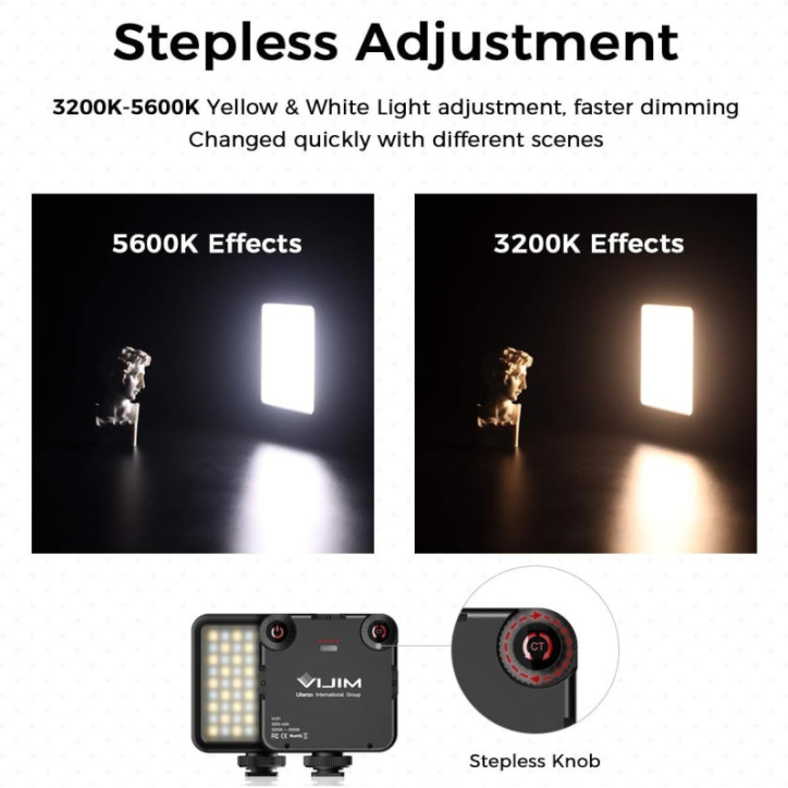 ULANZI VL-81 Lumière Vidéo LED Bi-Color 3000mAh avec Softbox, Rechargeable, 3 Cold Shoe pour DSLR & Smartphone ULANZI VL-81 Lumière Vidéo LED Bi-Color 3000mAh avec Softbox, Rechargeable, 3 Cold Shoe pour DSLR & Smartphone
