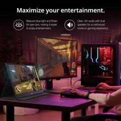 Écran Portable MNN 15,6 FHD USB-C HDMI Ultra-Slim Gaming