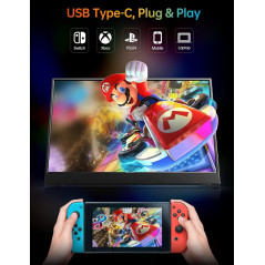 VILVA 15.6 Portable Monitor FHD IPS USB-C HDMI for Laptop & Gaming