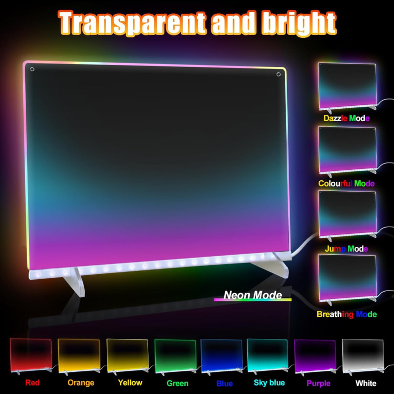 LED Note Board 16 Drawing Tablet with 8 Colors & 13 Light Effects for Kids