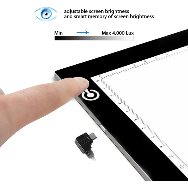 LitEnergy A4 LED Tracing Light Box – Adjustable USB Powered Trace Pad