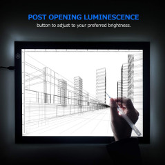 LitEnergy A4 LED Tracing Light Box Adjustable USB Power Artcraft Pad for Tattoo, Drawing, Sketching & More