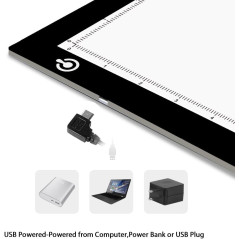 LitEnergy A4 LED Tracing Light Box – Adjustable USB Powered Trace Pad