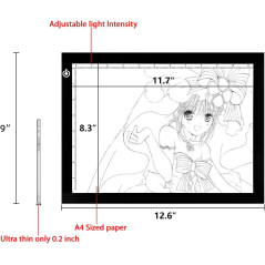 LitEnergy A4 LED Tracing Light Box – Adjustable USB Powered Trace Pad