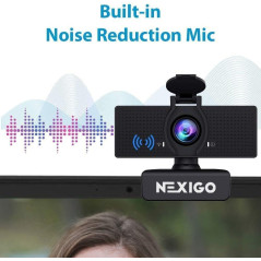 Webcam NexiGo N60 1080P HD avec Micro et Cache Confidentialité