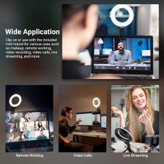 NEEWER Anneau Lumineux 5 avec Trépied Bureau et Clip pour Conférences Vidéo, Streaming & Enregistrement