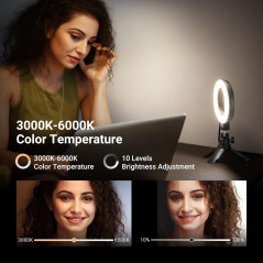 NEEWER 5 Ring Light with Tripod Stand for Zoom, Streaming & Video Calls