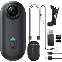 Mini Caméra 4K 128GB Portable – Enregistrement Mains Libres
