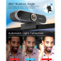 Webcam 1080P avec Microphone & Cache Confidentialité USB Plug & Play pour Appels Vidéo & Streaming Webcam 1080P avec Microphone & Cache Confidentialité USB Plug & Play pour Appels Vidéo & Streaming