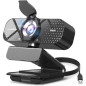 Webcam 1080P Full HD avec Micro Anti-Bruit, Correction Lumière, Cache Vie Privée, USB Plug & Play Webcam 1080P Full HD avec Micro Anti-Bruit, Correction Lumière, Cache Vie Privée, USB Plug & Play