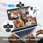 Webcam 1080P Full HD avec Micro Anti-Bruit, Correction Lumière, Cache Vie Privée, USB Plug & Play Webcam 1080P Full HD avec Micro Anti-Bruit, Correction Lumière, Cache Vie Privée, USB Plug & Play