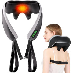 Massageur Cou 6D Shiatsu Chauffant Sans Fil - Soulagement Douleur