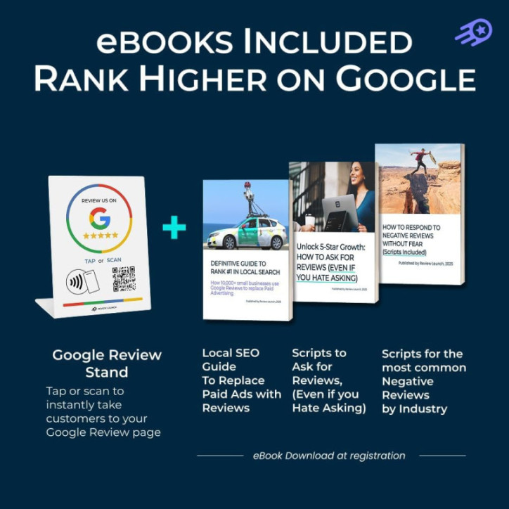 Google Review Tap Card Stand – NFC QR Code for Fast Reviews, Boost Google Rank | Digital Card, iPhone & Android Compatible Google Review Tap Card Stand – NFC QR Code for Fast Reviews, Boost Google Rank | Digital Card, iPhone & Android Compatible
