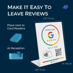 Google Review Tap Card Stand | Boost Reviews & Rank with NFC QR Code