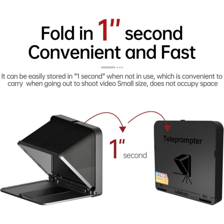 LENSGO Portable Teleprompter for iPad, Smartphone & DSLR – 7.9, App Compatible with iOS & Android LENSGO Portable Teleprompter for iPad, Smartphone & DSLR – 7.9, App Compatible with iOS & Android