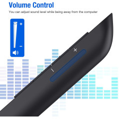 Télécommande Présentation Sans Fil Bluetooth & RF 2.4GHz, Compatible Mac, Pointeur Rouge, Alimentée AAA