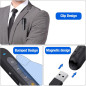 Wireless Presentation Clicker with Bluetooth & 2.4GHz RF, Red Laser Pointer, Remote for PowerPoint & Mac, AAA Powered Wireless Presentation Clicker with Bluetooth & 2.4GHz RF, Red Laser Pointer, Remote for PowerPoint & Mac, AAA Powered