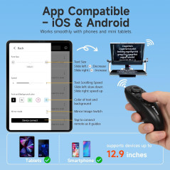 Moman 12 Metal Teleprompter for iPad with App Remote - DSLR & Smartphone