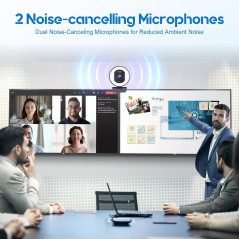 Webcam 4K Autofocus avec Anneau LED & Microphone Intégré