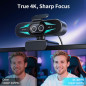EMEET C60E 4K Dual-Camera Webcam with 11X Hybrid Zoom, PDAF, Remote, RGB Lighting & Dual Mics for Streaming EMEET C60E 4K Dual-Camera Webcam with 11X Hybrid Zoom, PDAF, Remote, RGB Lighting & Dual Mics for Streaming