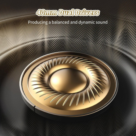 KVIDIO Casque Bluetooth Over Ear, 65h, Micro, Ultra Léger