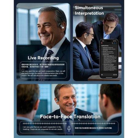 AI Translation Earbuds: 144 Languages, Real-Time 2-Way Voice Translator