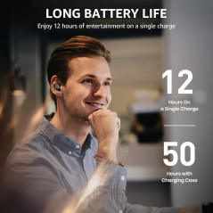 TOZO T6 Wireless Earbuds | 50H Playtime, AI Calls, IPX8 Waterproof