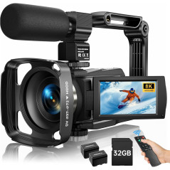 Caméra Vidéo 8K 2025 Ultra HD 88MP Wifi Vlogging YouTube
