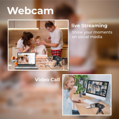Caméra Vidéo 1080P 18X Zoom 48MP Écran Rotatif 32GB