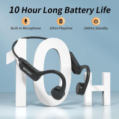 Écouteurs Bluetooth 5.4 CXK Bone Conduction Étanches IPX6