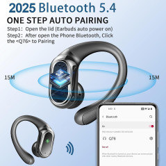 Wireless Earbuds 2026 Bluetooth 5.4, 50H HiFi Stereo, IP7 Waterproof