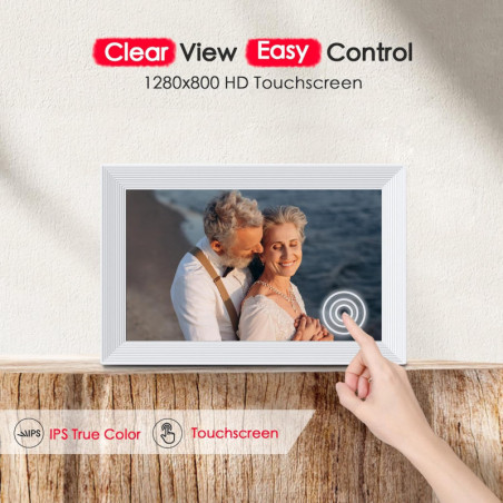 10.1 Frameo Digital Picture Frame WiFi HD Touchscreen 32GB Storage