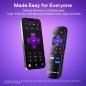 Projecteur Intelligent Aurzen Roku TV 1080P FHD Wifi Bluetooth, Audio Dolby, Auto Focus, Portable Blanc