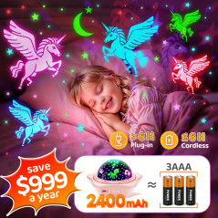 Onefire Girls Toys: 6-Film Unicorn Light Projector for Ages 4-6
