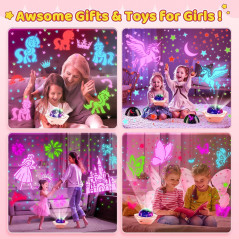 Projecteur Licorne Rotatif - Jouet Lumineux Fille 4-6 ans