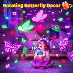 Onefire Girls Toys: 6-Film Unicorn Light Projector for Ages 4-6
