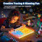 Tableau Lumineux Rechargeable 16 LED, 7 Couleurs, Effaçable, avec Support, 5 Marqueurs & Livre de Dessin Tableau Lumineux Rechargeable 16 LED, 7 Couleurs, Effaçable, avec Support, 5 Marqueurs & Livre de Dessin
