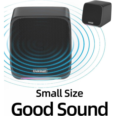 USB Powered Desktop Computer Speakers with 3.5mm Aux - Small PC Speakers for Desktop