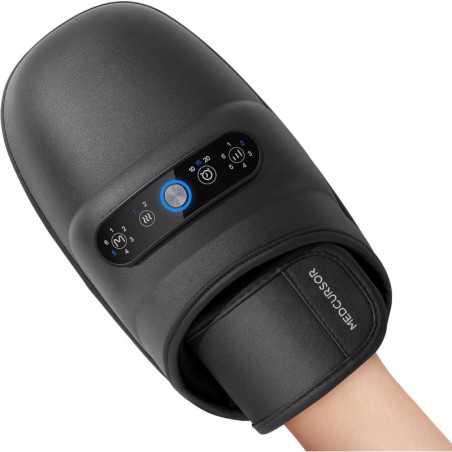 Medcursor Masseur de Main Rechargeable avec Chaleur et Compression - Soulagement Douleur Poignet et Doigts