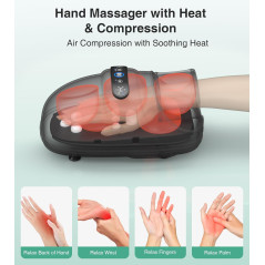 Medcursor Hand Massager with Heat & Compression for Pain Relief