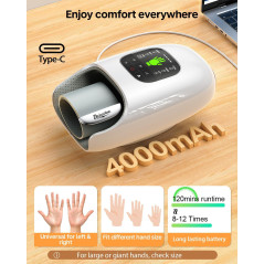 Appareil de Massage Main Chauffant - 9 Modes & Intensités