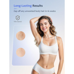 Ubroo Épilateur Laser IPL avec Refroidissement 5℃, Épilation Domicile pour Corps, Jambes, Aisselles (Or)