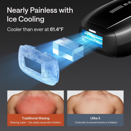 Appareil Épilation Laser Ulike X IPL avec Refroidissement Glacial, Double Lumière, 3 Modes, Peau Douce Durable