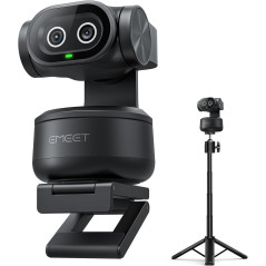 EMEET PIXY 4K AI PTZ Camera with Dual Cameras, Tripod & AI Tracking