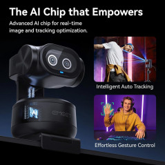 EMEET PIXY Caméra PTZ AI 4K avec Trépied & Autofocus 0.2s
